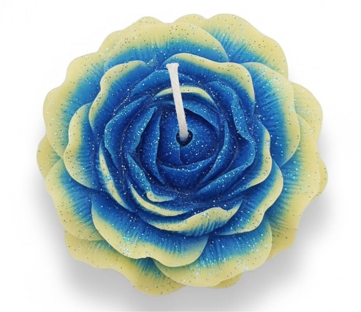 Enchanted Bloom Rose Candle - Glitter Finish